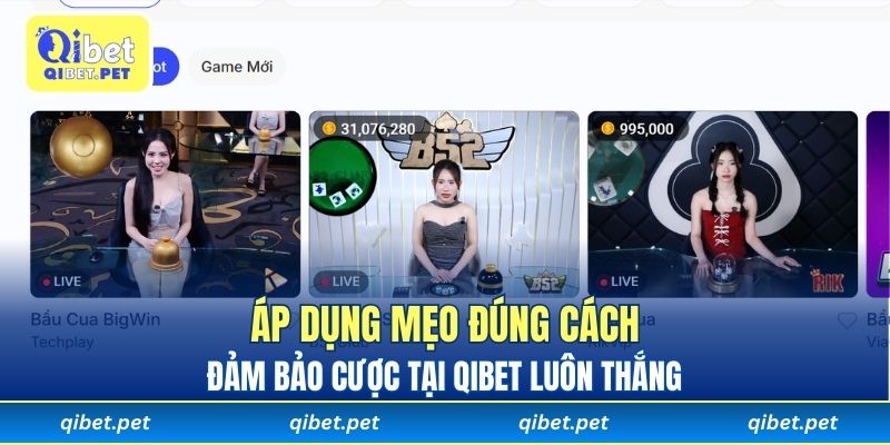 Áp dụng mẹo đúng cách đảm bảo cược tại Qibet luôn thắng 