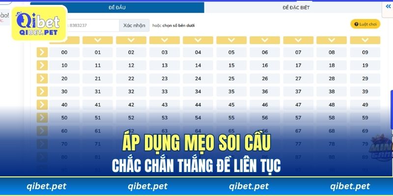 Áp dụng mẹo soi cầu chắc chắn thắng đề liên tục  
